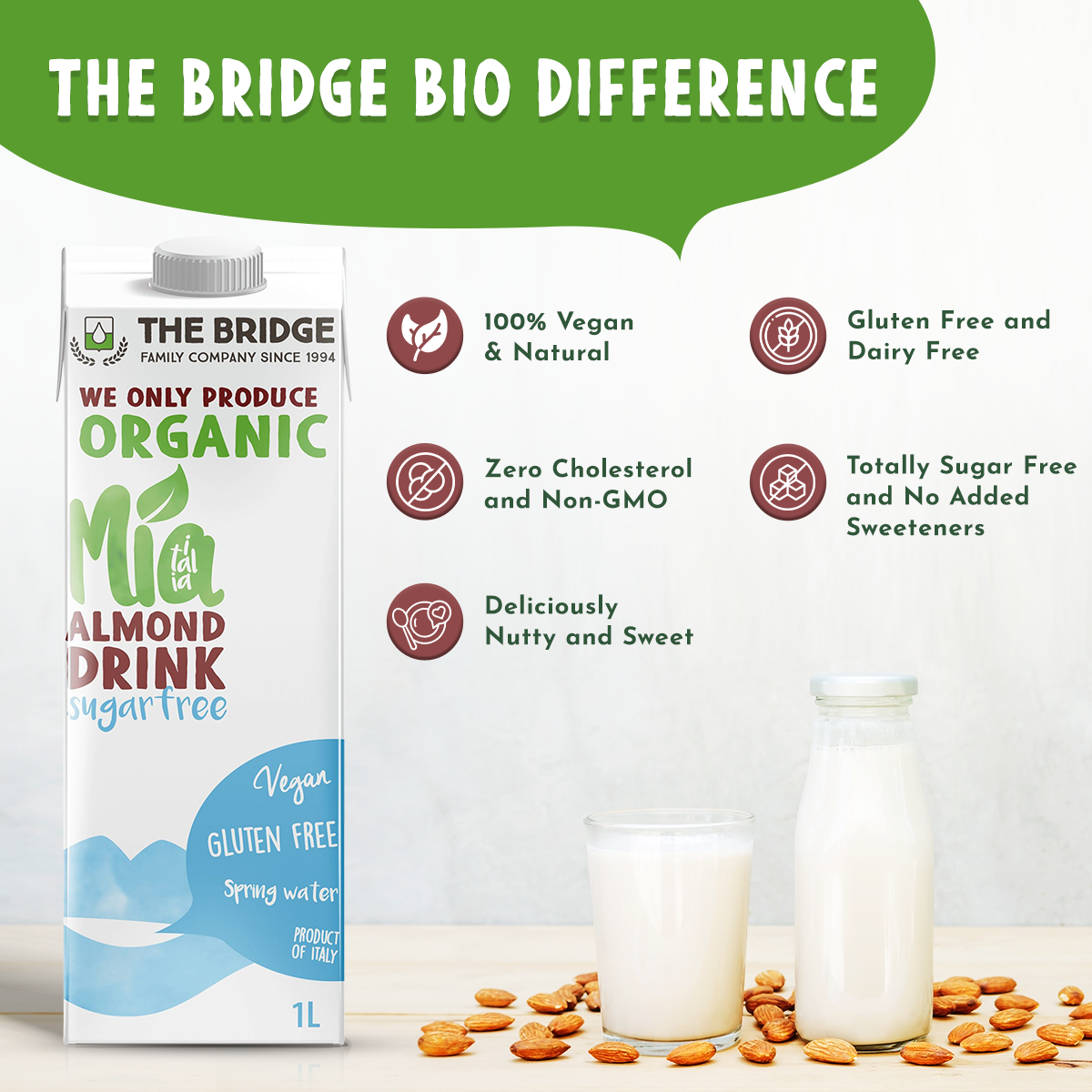 Buy Buy Premium Organic Sugar Free and Lactose Free Almond Milk The